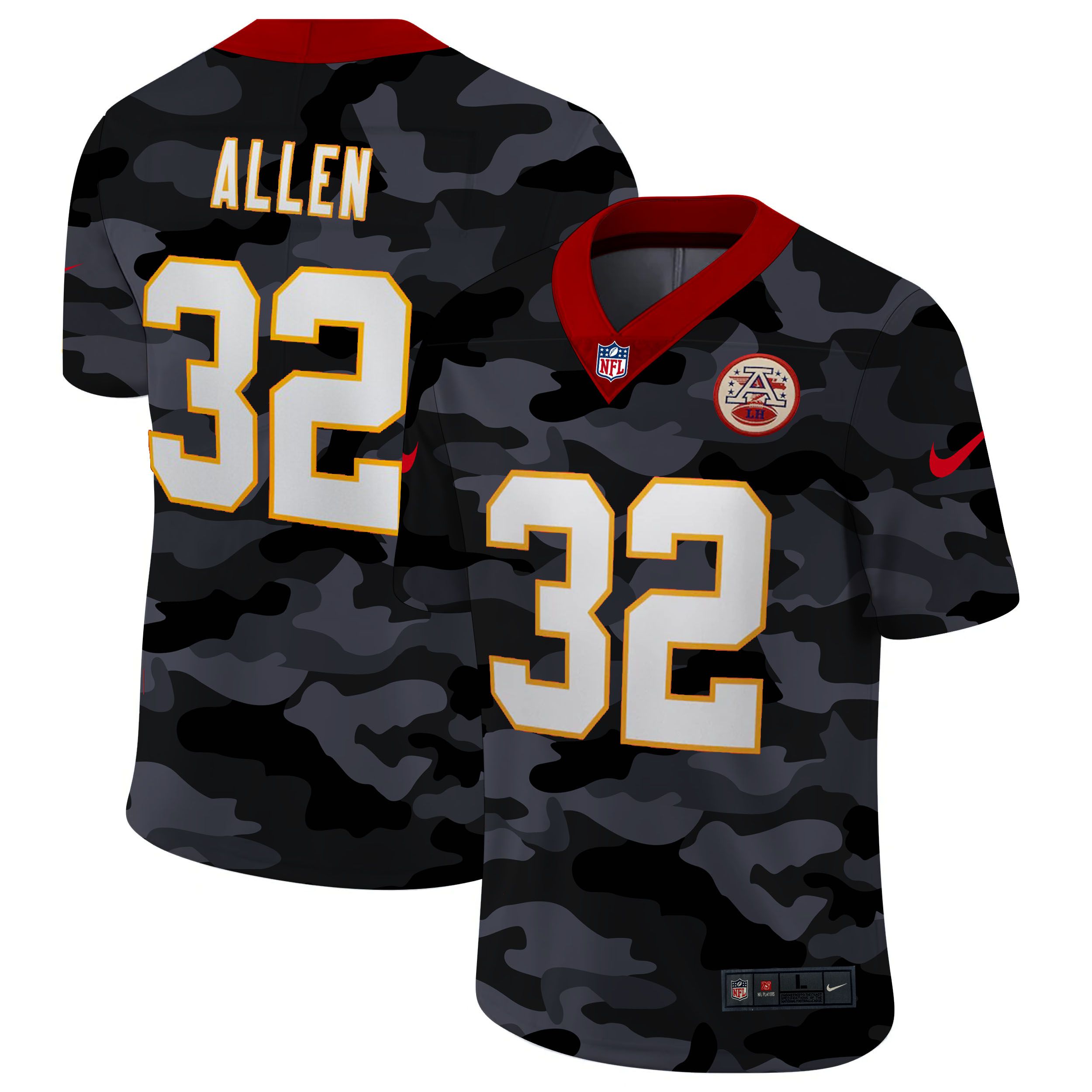 Men Kansas City Chiefs #32 Allen 2020 Nike 2ndCamo Salute to Service Limited NFL Jerseys->san francisco 49ers->NFL Jersey